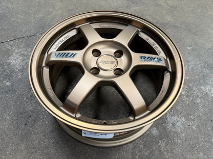 New 16X7 ET40 AOW Flow Formed TE37 Rim (4 wheel) Matt Bronze 4X100