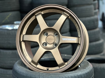 New 17X8 ET40 AOW Flow Formed TE37 Rim (4 wheel) Matt Bronze 4X100