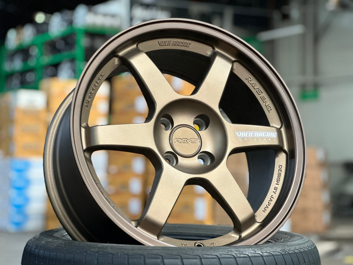 New 17X8 ET40 AOW Flow Formed TE37 Rim (4 wheel) Matt Bronze 4X100