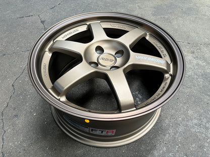 New 17X8 ET40 AOW Flow Formed TE37 Rim (4 wheel) Matt Bronze 4X100