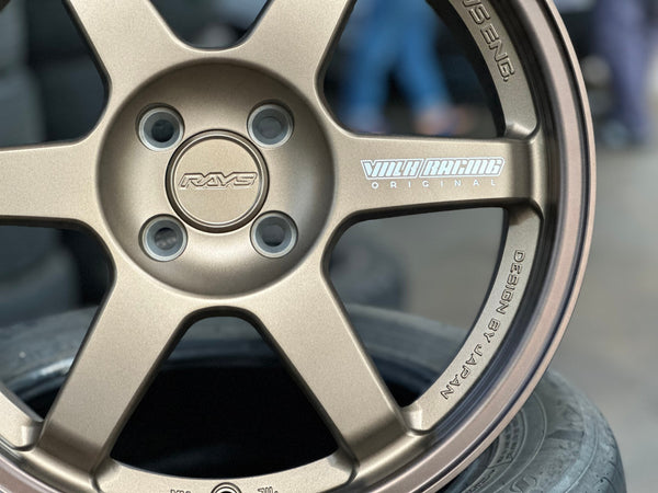 New 17X8 ET40 AOW Flow Formed TE37 Rim (4 wheel) Matt Bronze 4X100