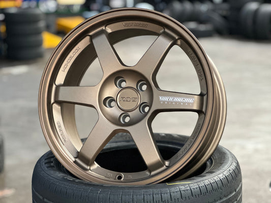New 17X8 ET35 AOW Flow Formed TE37 Rim (4 wheel) Matt Bronze 5X100