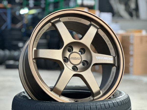 New 17X8 ET35 AOW Flow Formed TE37 Rim (4 wheel) Matt Bronze 5X100