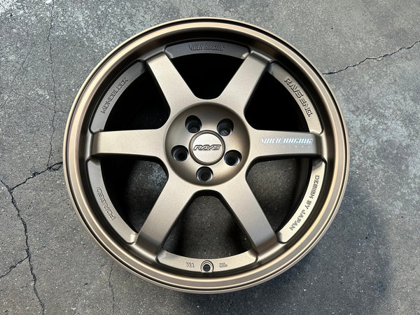 New 17X8 ET35 AOW Flow Formed TE37 Rim (4 wheel) Matt Bronze 5X100