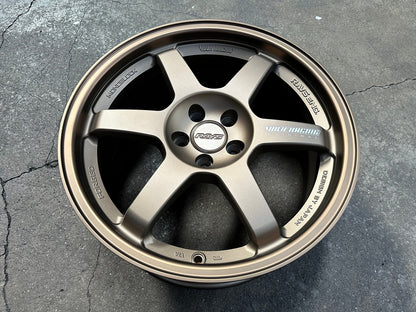 New 17X8 ET35 AOW Flow Formed TE37 Rim (4 wheel) Matt Bronze 5X100