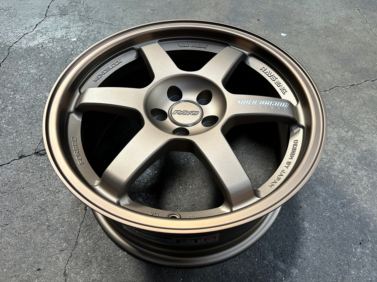 New 17X8 ET35 AOW Flow Formed TE37 Rim (4 wheel) Matt Bronze 5X100