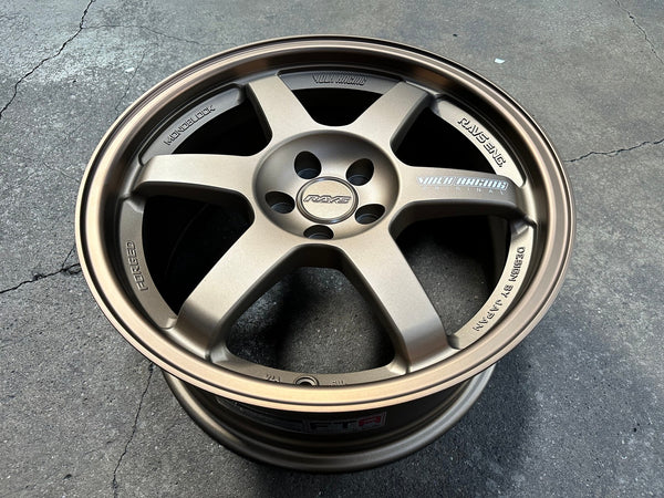New 17X8 ET35 AOW Flow Formed TE37 Rim (4 wheel) Matt Bronze 5X100