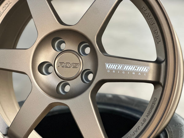 New 17X8 ET35 AOW Flow Formed TE37 Rim (4 wheel) Matt Bronze 5X100