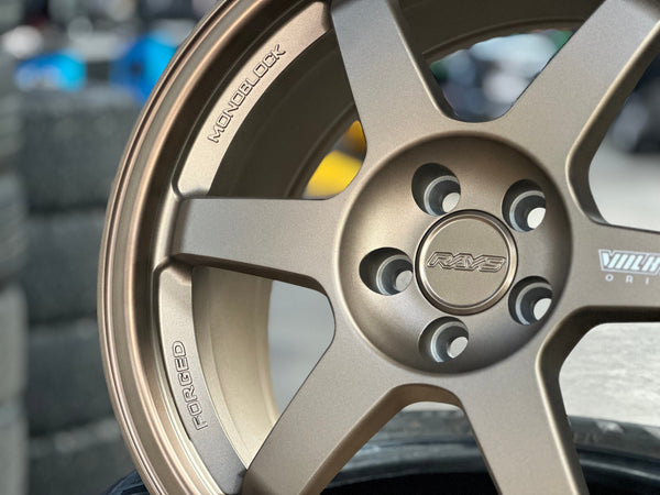 New 17X8 ET35 AOW Flow Formed TE37 Rim (4 wheel) Matt Bronze 5X100