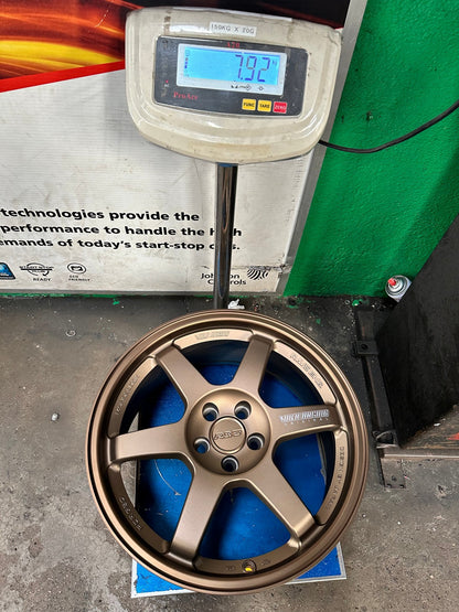 New 17X8 ET35 AOW Flow Formed TE37 Rim (4 wheel) Matt Bronze 5X100