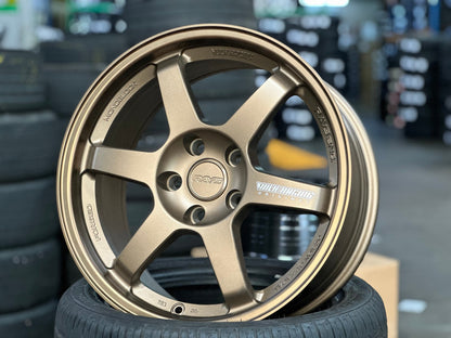 New 17X8 ET35 AOW Flow Formed TE37 Rim (4 wheel) Matt Bronze 5X112
