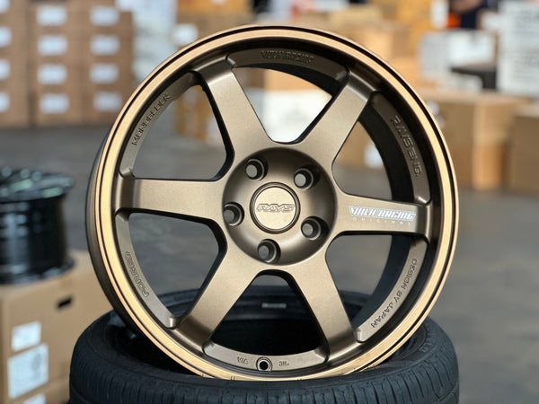 New 17X8 ET35 AOW Flow Formed TE37 Rim (4 wheel) Matt Bronze 5X114.3