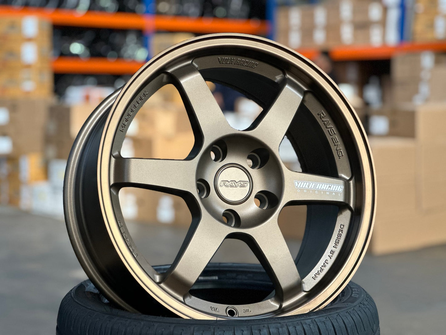 New 17X8 ET35 AOW Flow Formed TE37 Rim (4 wheel) Matt Bronze 5X114.3