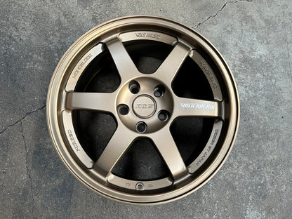 New 17X8 ET35 AOW Flow Formed TE37 Rim (4 wheel) Matt Bronze 5X112