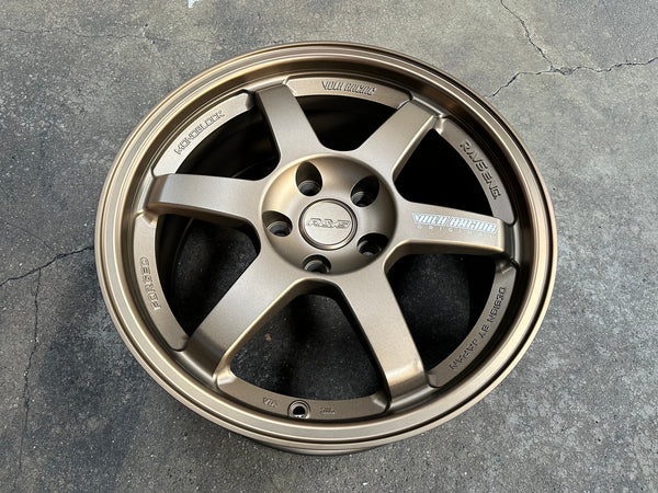 New 17X8 ET35 AOW Flow Formed TE37 Rim (4 wheel) Matt Bronze 5X112