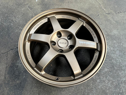 New 17X8 ET35 AOW Flow Formed TE37 Rim (4 wheel) Matt Bronze 5X114.3