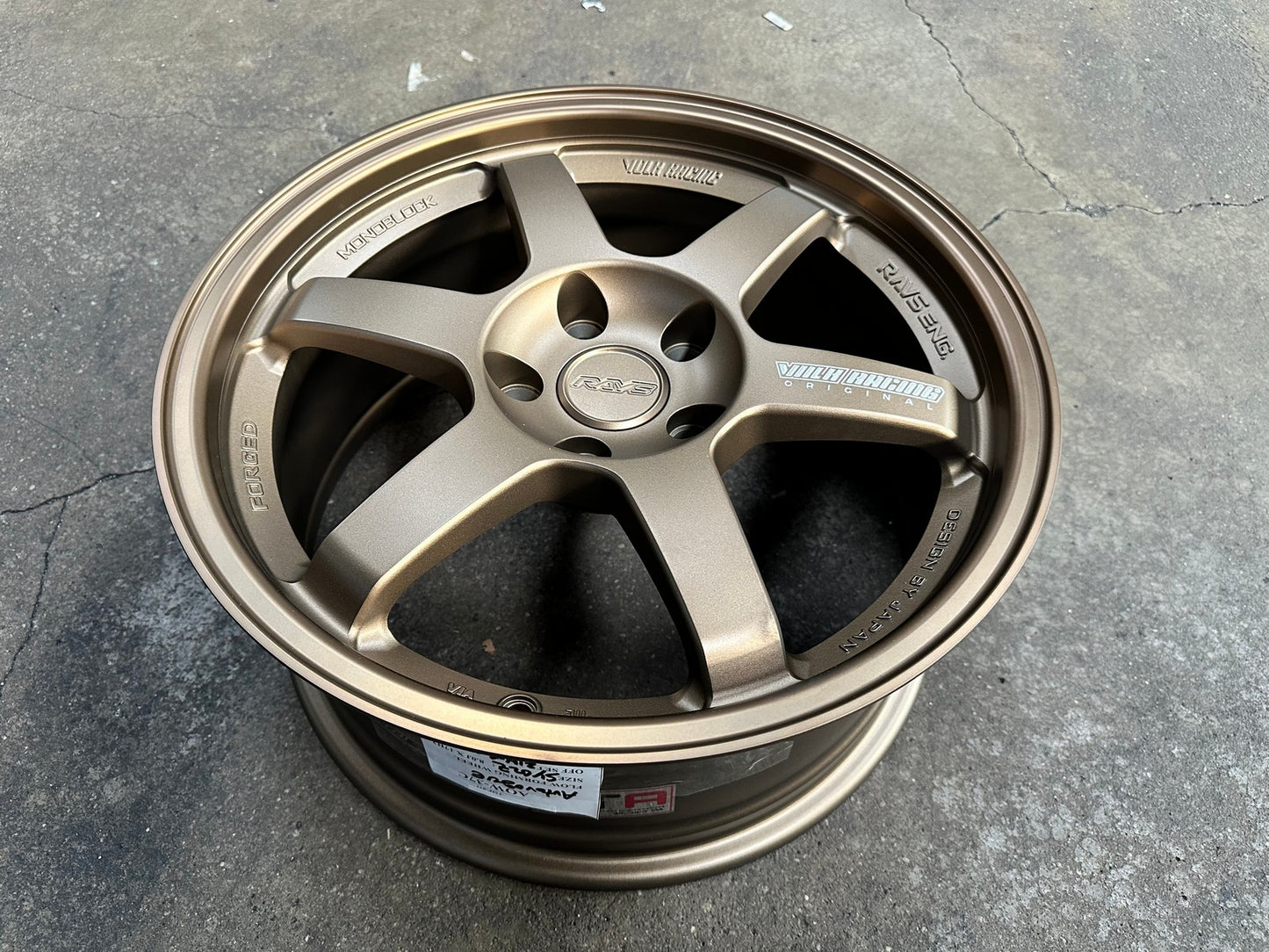 New 17X8 ET35 AOW Flow Formed TE37 Rim (4 wheel) Matt Bronze 5X112