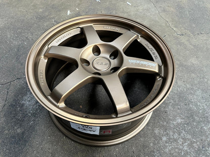 New 17X8 ET35 AOW Flow Formed TE37 Rim (4 wheel) Matt Bronze 5X112