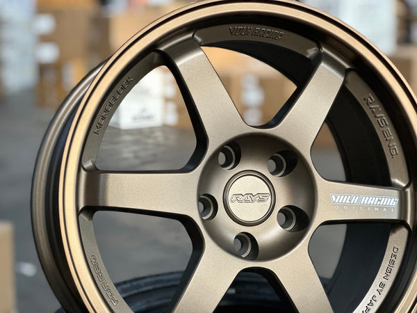 New 17X8 ET35 AOW Flow Formed TE37 Rim (4 wheel) Matt Bronze 5X114.3