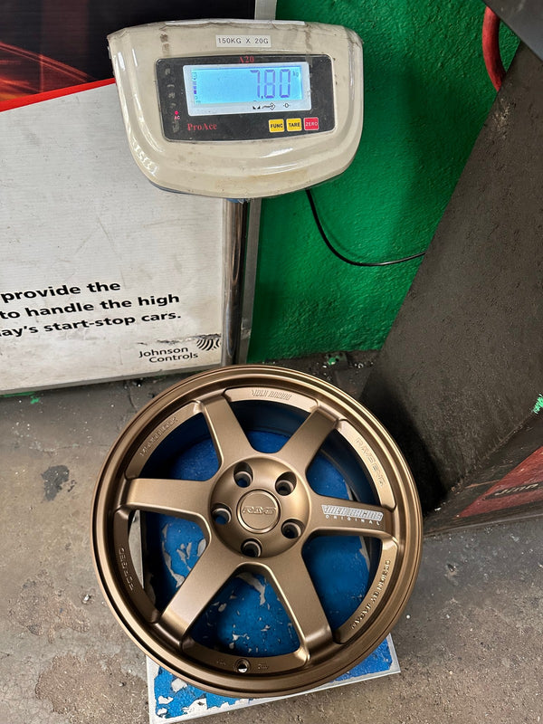 New 17X8 ET35 AOW Flow Formed TE37 Rim (4 wheel) Matt Bronze 5X114.3