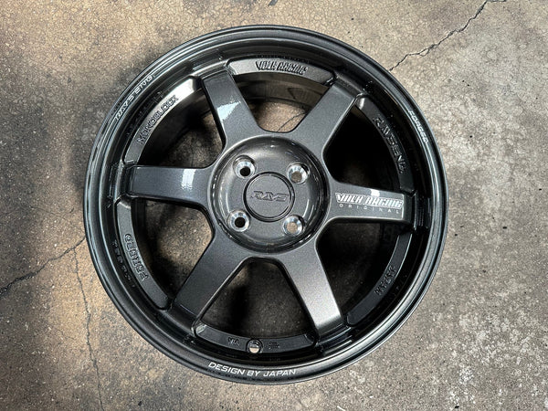 New 16X7 ET40 AOW Flow Formed TE37 Rim (4 wheel) Gloss Gunmetal 4X100