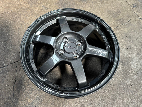 New 16X7 ET40 AOW Flow Formed TE37 Rim (4 wheel) Gloss Gunmetal 4X100