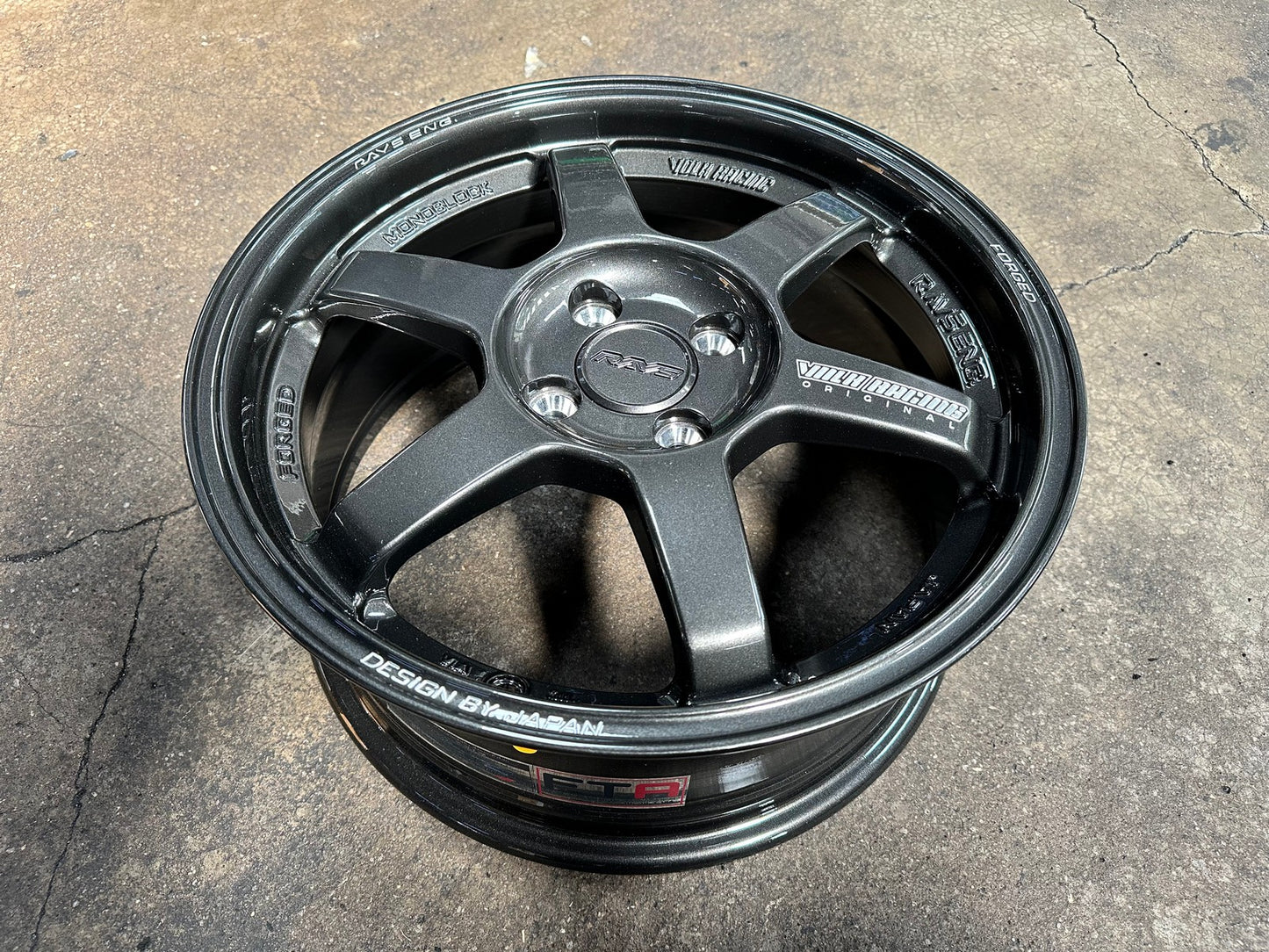 New 16X7 ET40 AOW Flow Formed TE37 Rim (4 wheel) Gloss Gunmetal 4X100