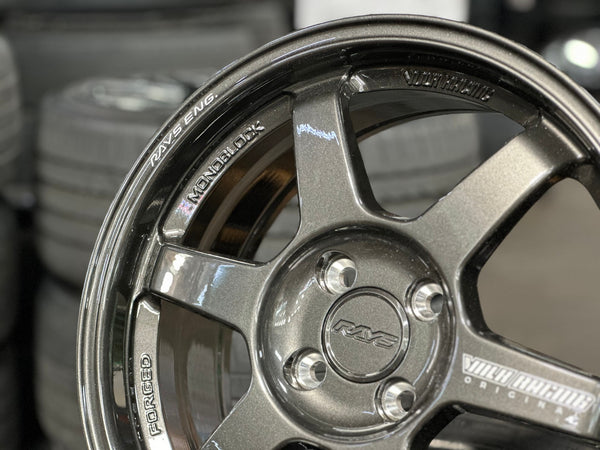 New 16X7 ET40 AOW Flow Formed TE37 Rim (4 wheel) Gloss Gunmetal 4X100