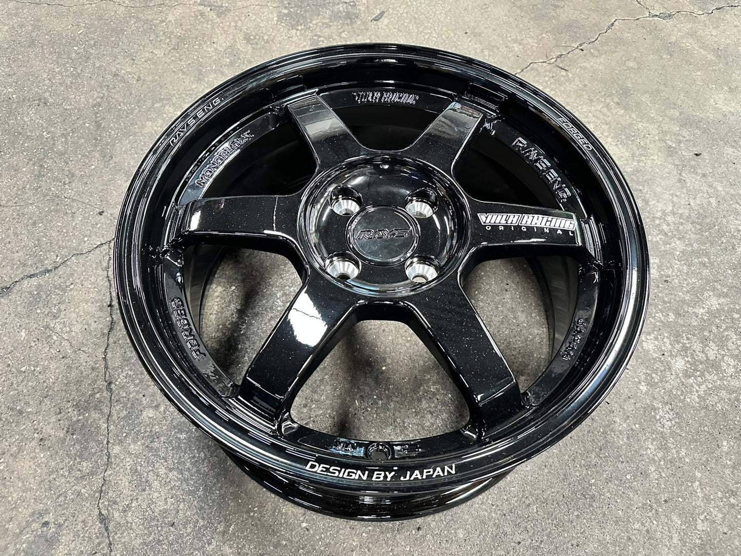 New 16X7 ET40 AOW Flow Formed TE37 Rim (4 wheel) Gloss Black 4X100
