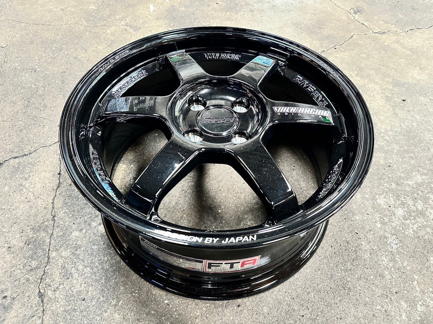 New 16X7 ET40 AOW Flow Formed TE37 Rim (4 wheel) Gloss Black 4X100