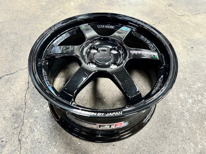 New 16X7 ET40 AOW Flow Formed TE37 Rim (4 wheel) Gloss Black 4X100