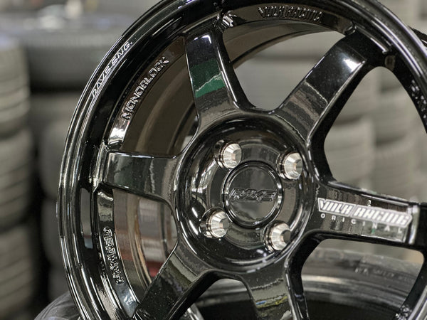 New 16X7 ET40 AOW Flow Formed TE37 Rim (4 wheel) Gloss Black 4X100