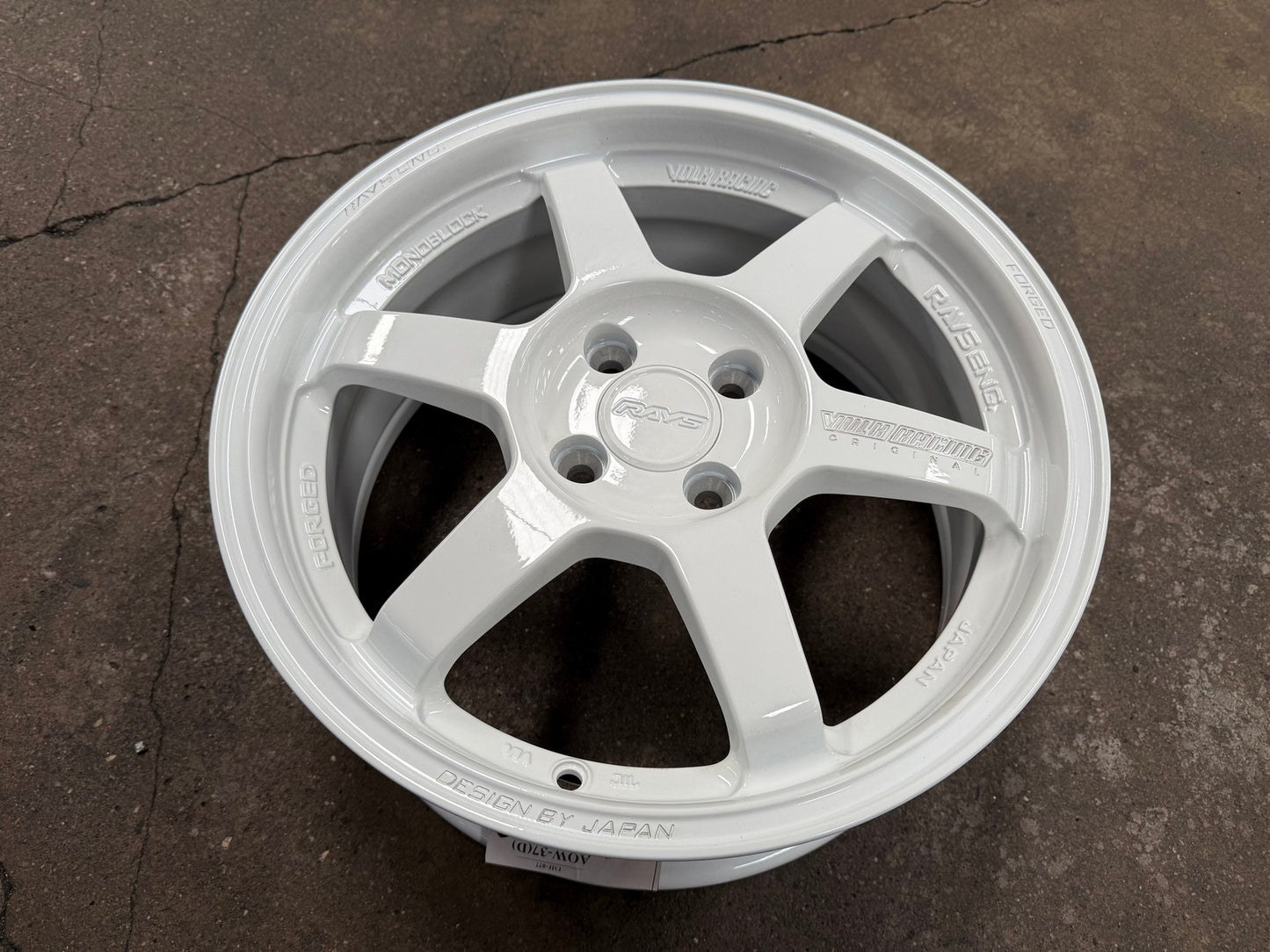 New 16X7 ET40 AOW Flow Formed TE37 Rim (4 wheel) Gloss White 4X100