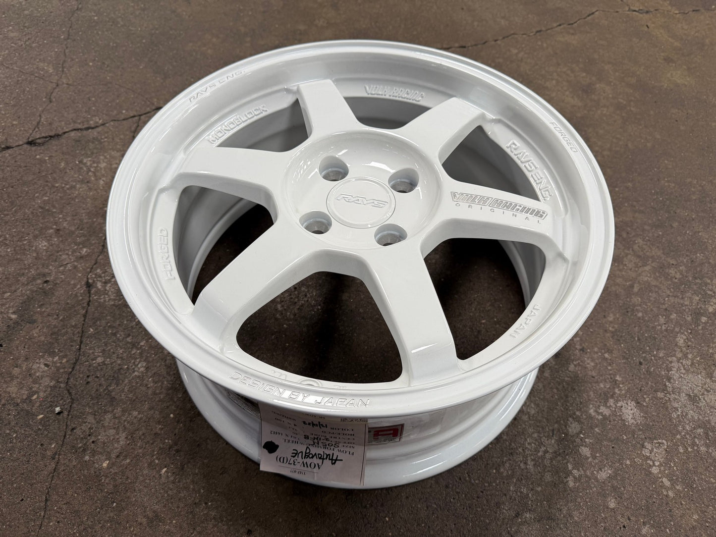 New 16X7 ET40 AOW Flow Formed TE37 Rim (4 wheel) Gloss White 4X100
