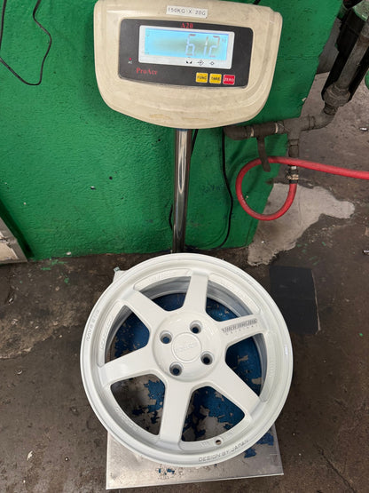 New 16X7 ET40 AOW Flow Formed TE37 Rim (4 wheel) Gloss White 4X100