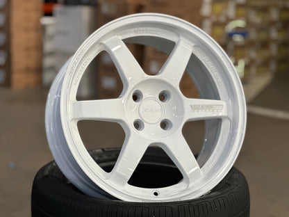 New 17X8 ET40 AOW TE37 Rim (4 wheel) Gloss White 4X100