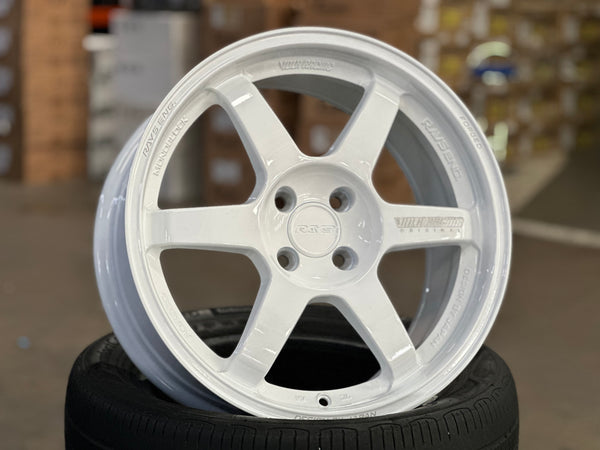 New 17X8 ET40 AOW TE37 Rim (4 wheel) Gloss White 4X100