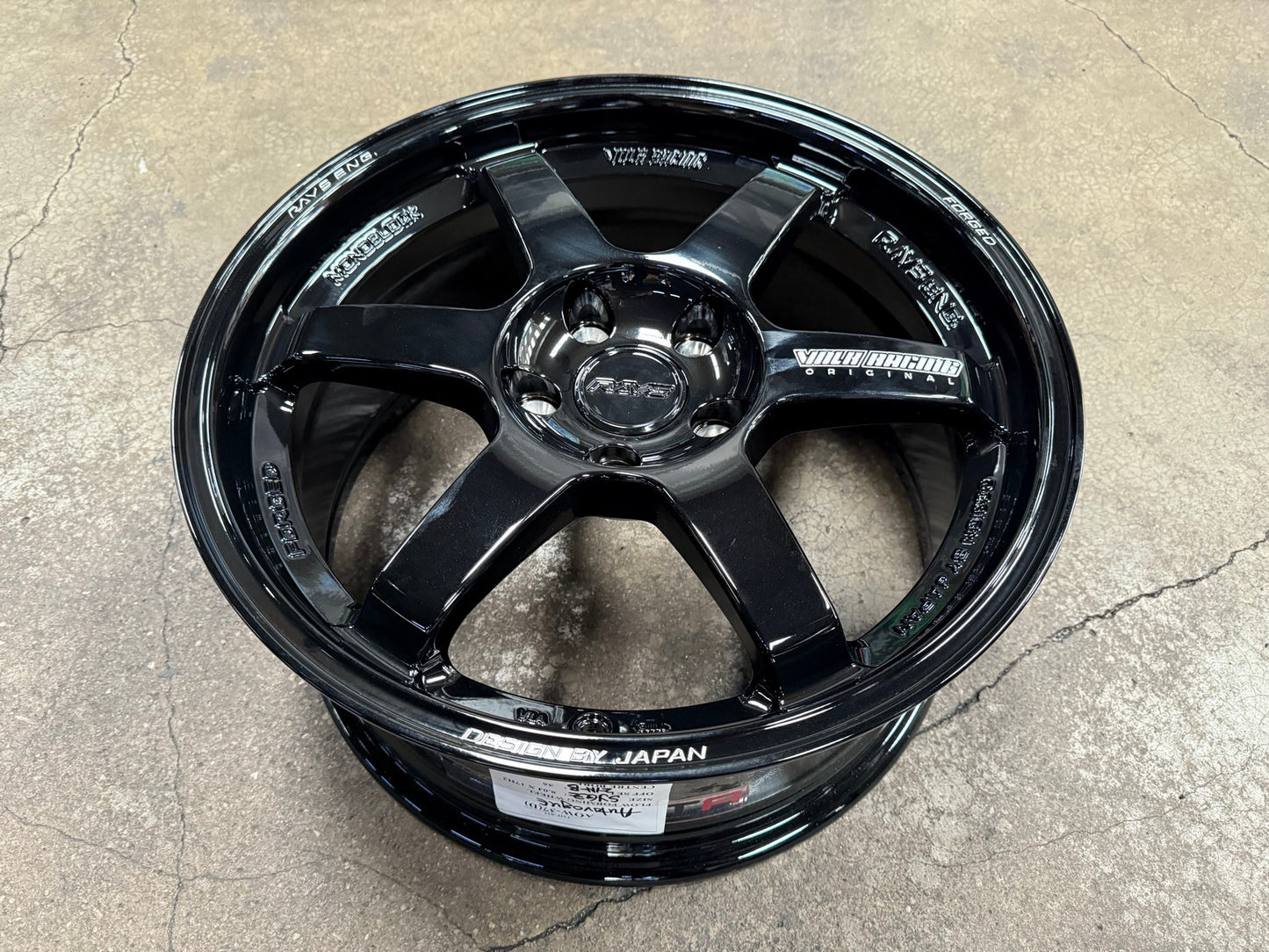 New 17X8 ET35 AOW Flow Formed TE37 Rim (4 wheel) Gloss Black 5X114.3