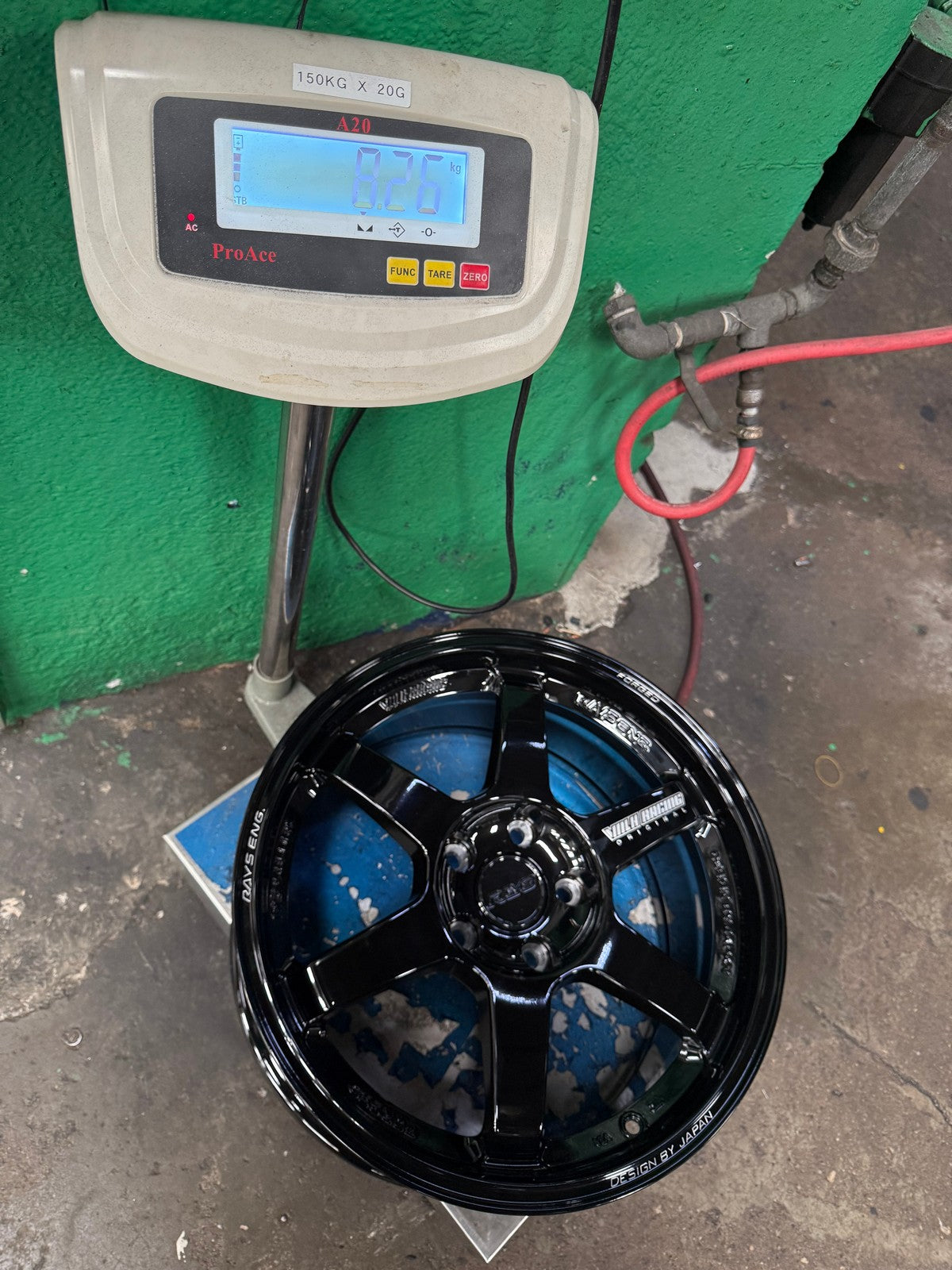 New 17X8 ET35 AOW Flow Formed TE37 Rim (4 wheel) Gloss Black 5X112