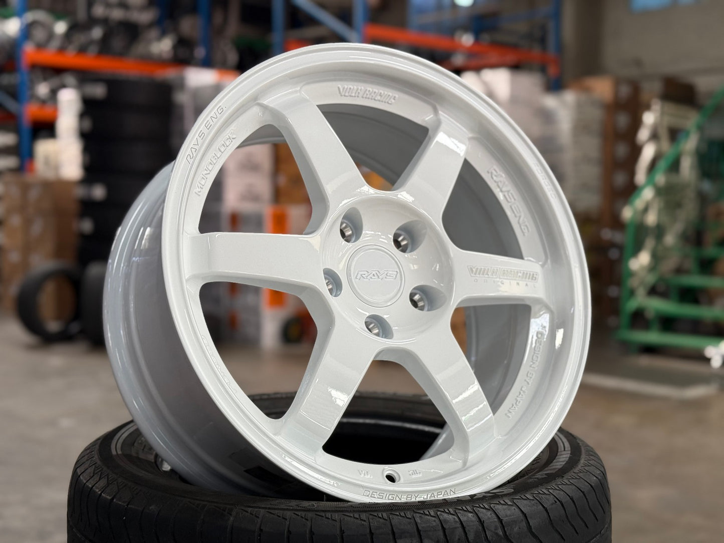 New 17X8 ET35 AOW Flow Formed TE37 Rim (4 wheel) Gloss White 5X114.3
