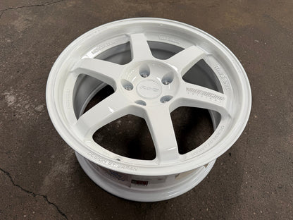 New 17X8 ET35 AOW Flow Formed TE37 Rim (4 wheel) Gloss White 5X112