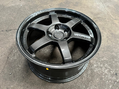 New 17X8 ET35 AOW Flow Formed TE37 Rim (4 wheel) Gloss Gunmetal 5X112