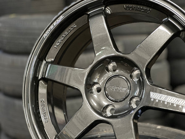 New 17X8 ET35 AOW Flow Formed TE37 Rim (4 wheel) Gloss Gunmetal 5X112