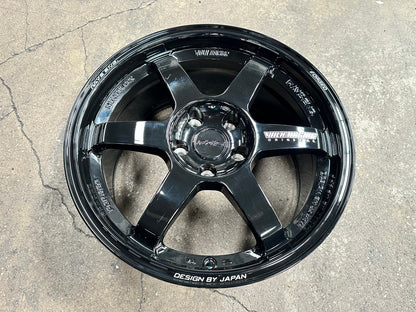 New 17X8.5 ET35 AOW Flow Formed TE37 Rim (4 wheel) Gloss Black 5X114.3