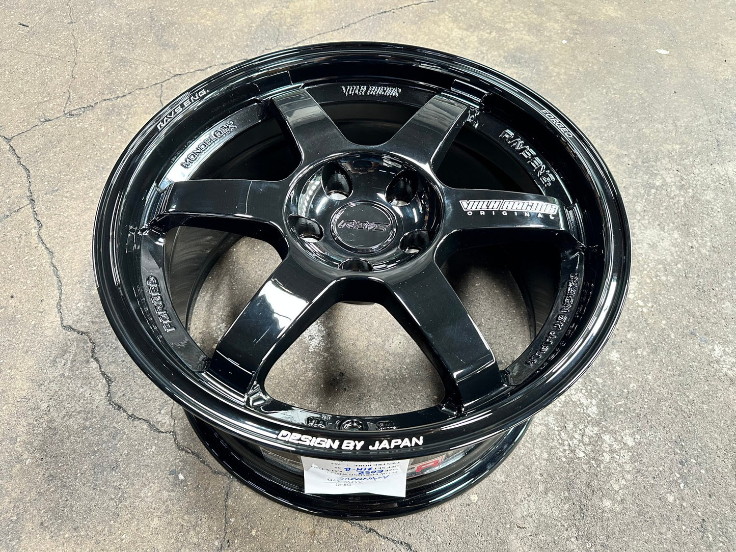 New 17X8.5 ET35 AOW Flow Formed TE37 Rim (4 wheel) Gloss Black 5X112