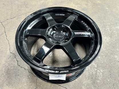 New 17X8.5 ET35 AOW Flow Formed TE37 Rim (4 wheel) Gloss Black 5X112