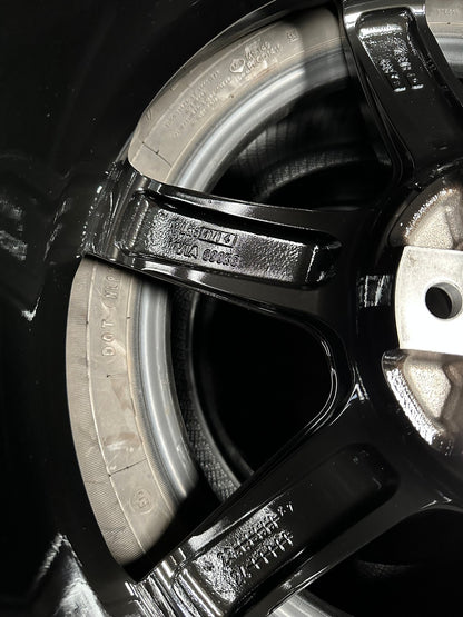 New 18X8.5 ET35 AOW Flow Formed TE37 SAGA Rim (4 wheel) Gloss Black 5X100