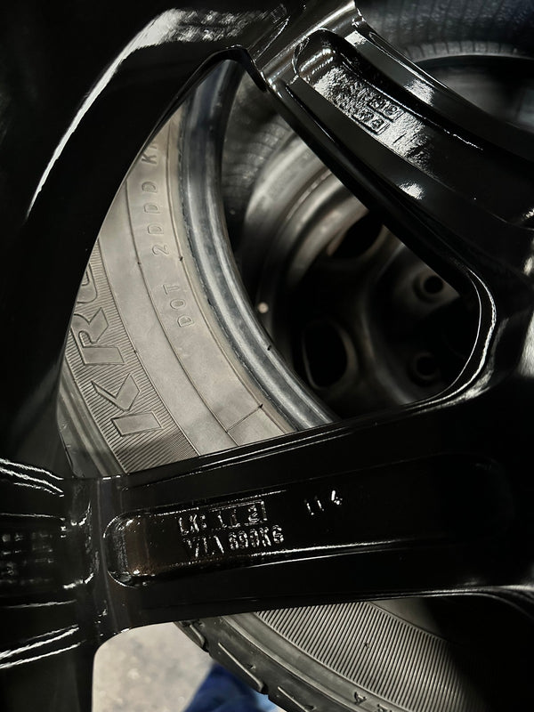 New 19X8.5 ET42 AOW Flow Formed TE37 SAGA Rim (4 wheel) Gloss Black 5X114.3