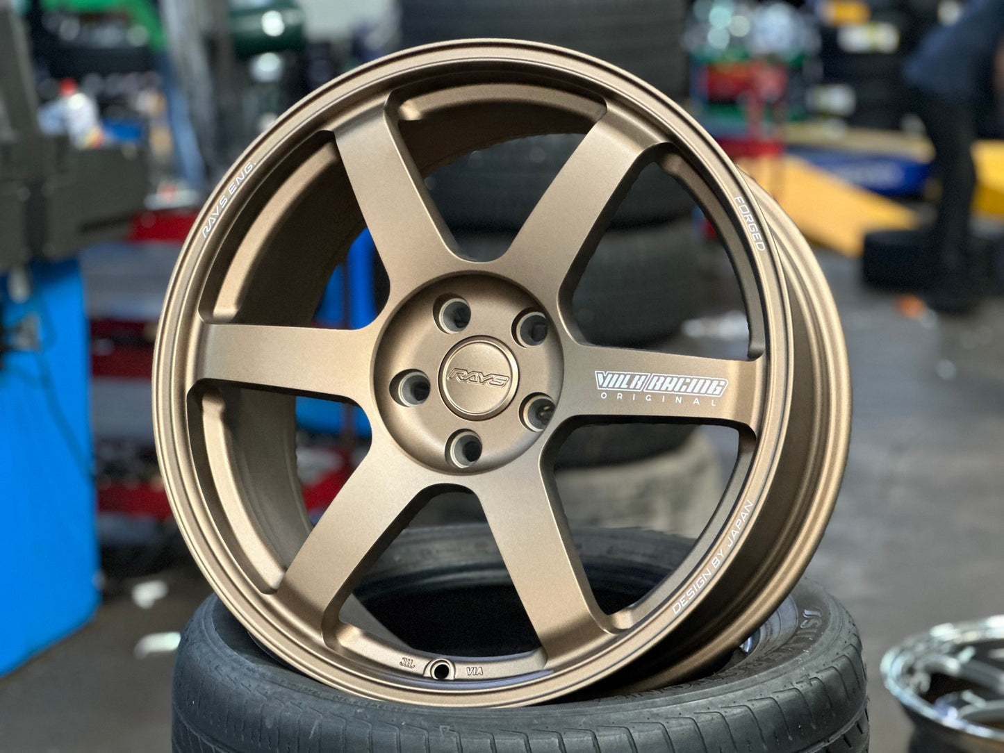 New 19X8.5 ET42 AOW Flow Formed TE37 SAGA Rim (4 wheel) Matt Bronze 5X114.3