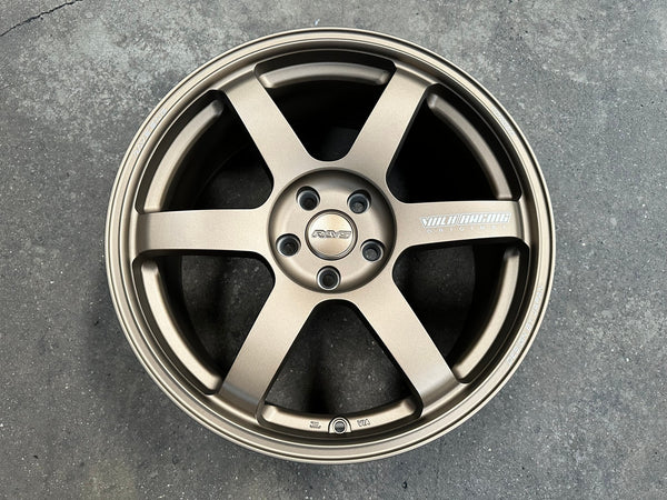 New 19X8.5 ET42 AOW Flow Formed TE37 SAGA Rim (4 wheel) Matt Bronze 5X112